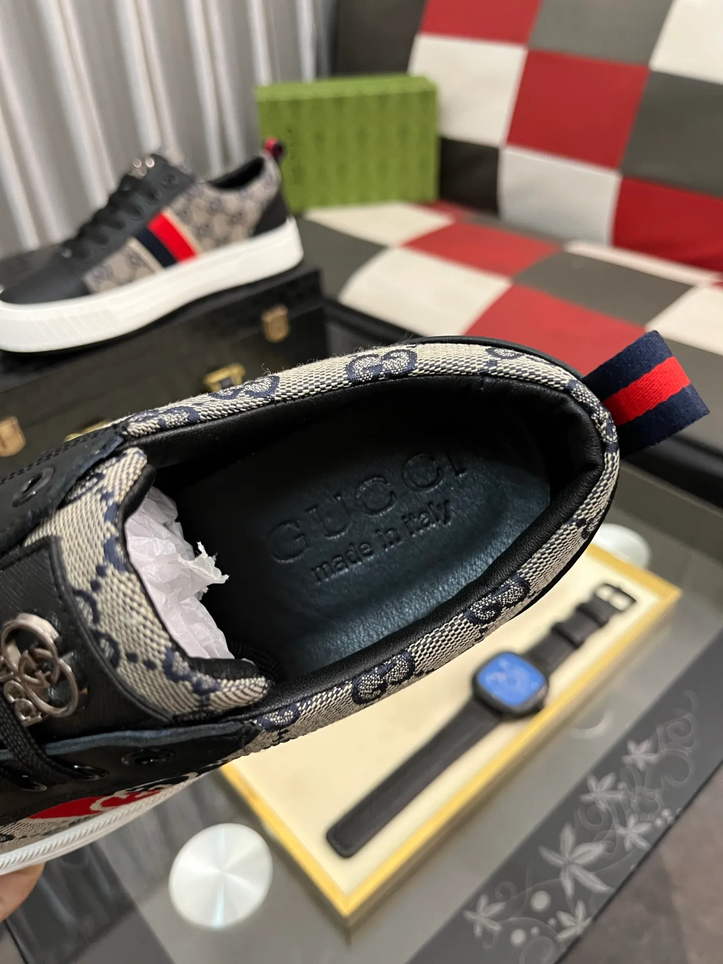Men's shoes 💰400⌚️⌚️《GUCCI*》The latest hot-selling casual shoes, top brand [seduce] luxury~purchase, top~quality. [Strong] The upper is made of imported breathable cowhide stitching fabric material ➕ Breathable sheepskin feet (•) Fine workmanship. Code number: 38-442️⃣Colors available